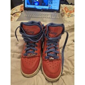 Womens Size 9 Red Pastry High Top Glam Pie Leather Sneakers RA71004